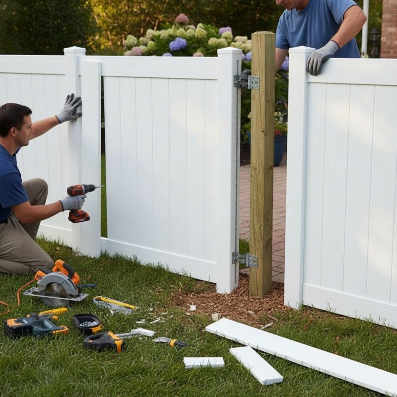 Vinyl Chain Link Fence Repair